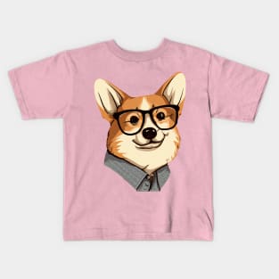 Smart Corgi Dog Lover Puppy Kids T-Shirt